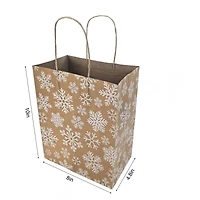 Medium Snowflakes Kraft Gift Bags, 5ct. by Celebrate It™
