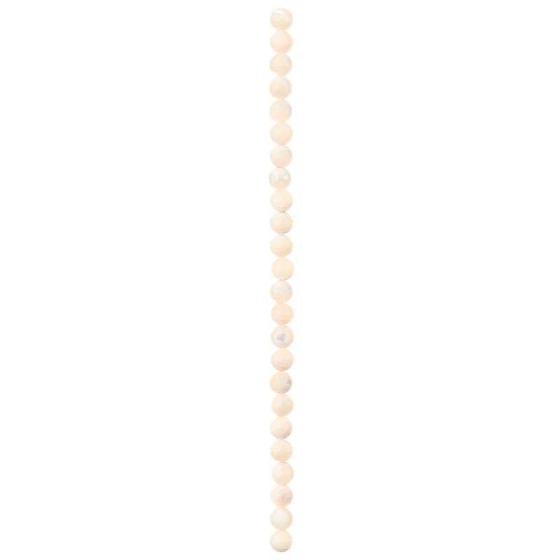 12 Pack: 7mm Light Pink Mother of Pearl Round Beads by Bead Landing™