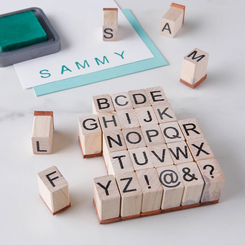 6 Pack: Upper Case Alphabet Wood Stamp Kit by Recollections™