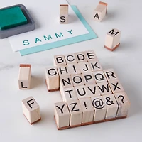 6 Pack: Upper Case Alphabet Wood Stamp Kit by Recollections™