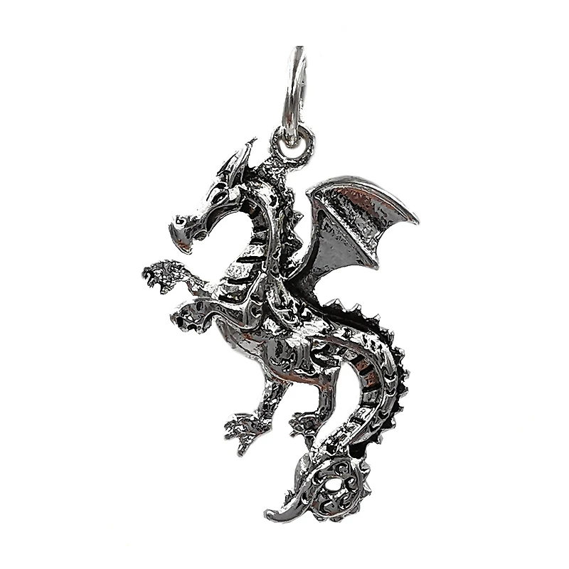 Charmalong™ Silver Plated Dragon Charm by Bead Landing™