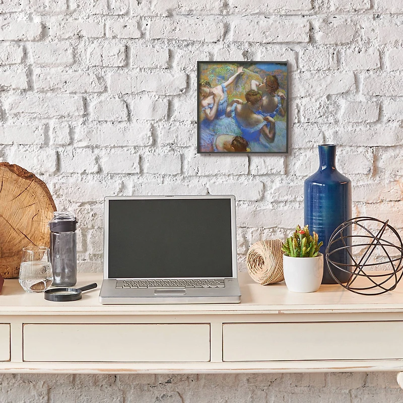 Stupell Industries Classic Degas Ballet Dancers Giclée Textured Black Framed Wall Art