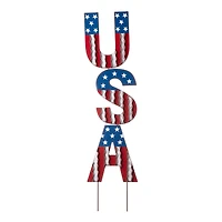 Glitzhome® 46" Metal U.S.A. Yard Stake