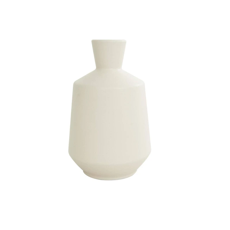 7.5" Cream Ceramic Minimalistic Vase