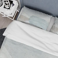 Designart 'Grey and White Collage II' Geometric Bedding Set