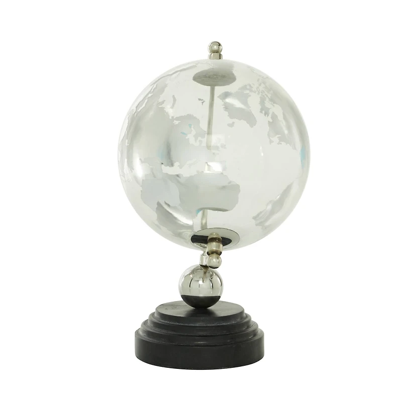 13" Silver Ceramic Glam Globe
