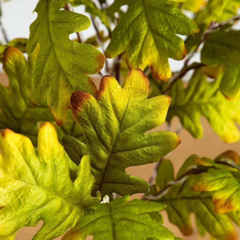 4ft. Pre-Lit Green Autumn Oak Artificial Fall Tree with 150 Warm White LED Lights