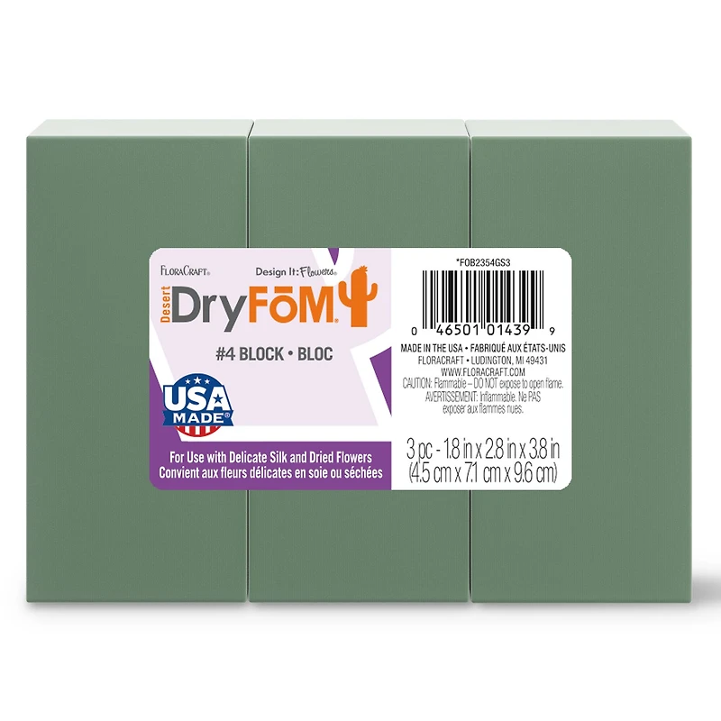 24 Packs: 3 ct. (72 total) FloraCraft® DryFōM® Green Block
