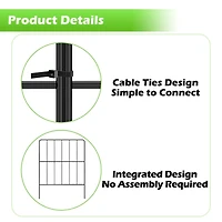 NEX 47ft. Black Square-Shaped Garden Fence