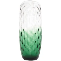 24" Green Ombre Handmade Glass Vase
