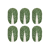 Hello Honey® 13.5" Green Cabbage Ceramic Serving Plates, 6ct.