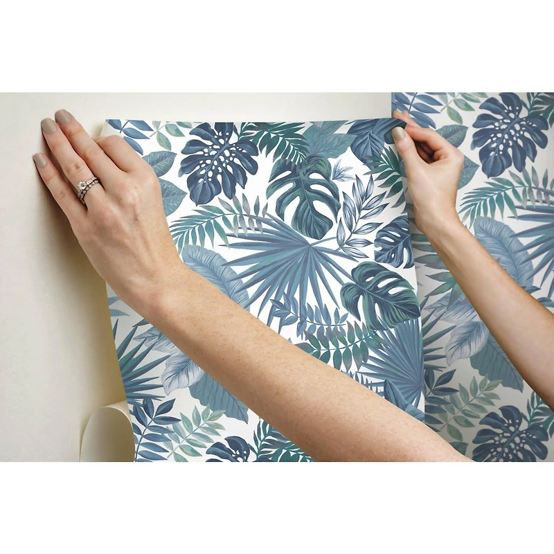 RoomMates Palm Frond Toss Peel & Stick Wallpaper