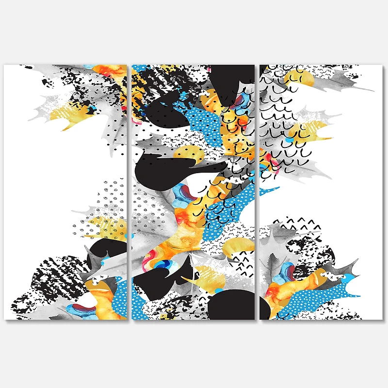 Designart - Minimal Fluid Shapes In Bauhaus Memphis Style