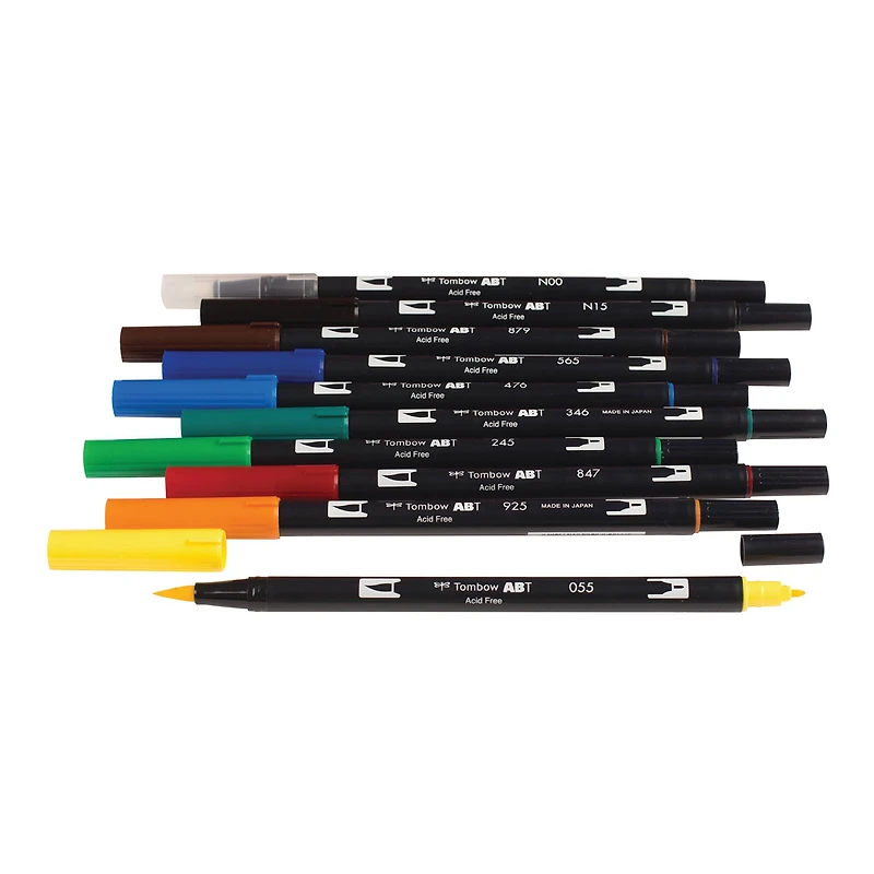 Tombow Primary Palette Dual Brush Pen Set