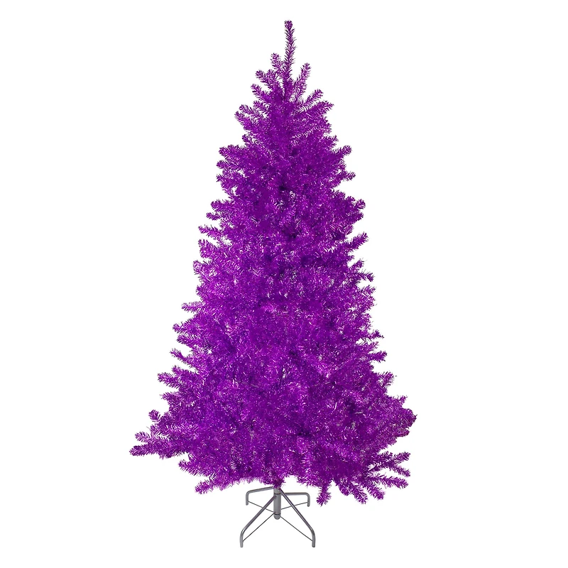 7ft. Unlit Metallic Purple Tinsel Artificial Christmas Tree
