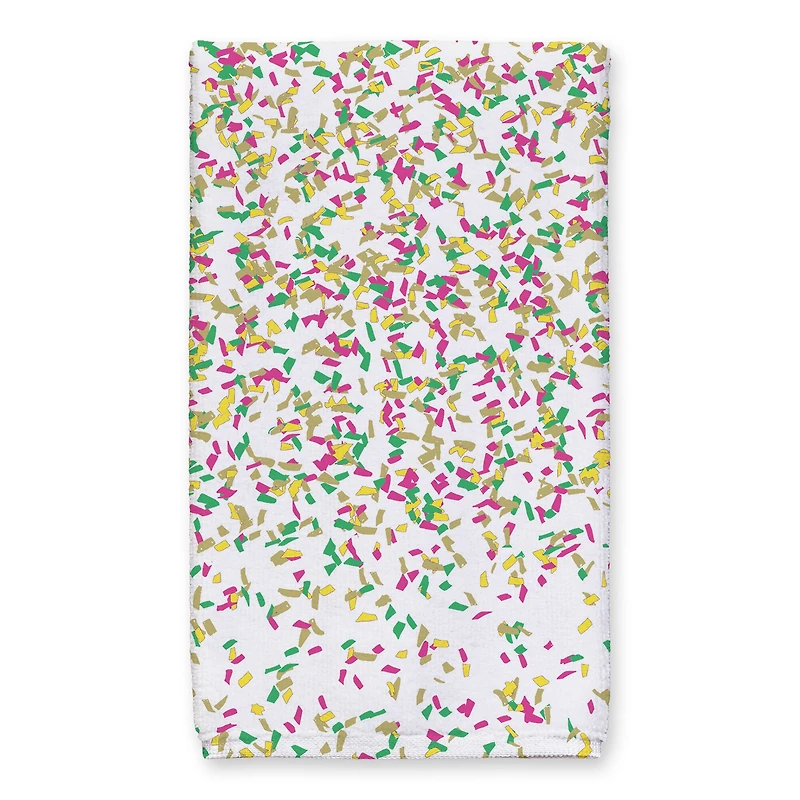 Mardi Gras Confetti Phrases Tea Towel Set