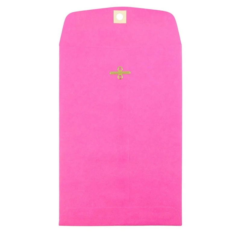 JAM Paper 6" x 9" Ultra Fuchsia Hot Pink Open End Catalog Envelopes with Clasp Closure