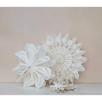 Hello Honey® 12" White Paper Snowflake Ornament