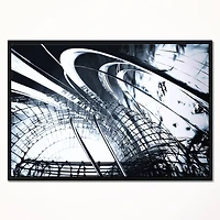 Designart - 3D Abstract Art Black Structural