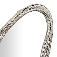 Silver Aluminum Abstract Wall Mirror Set of 3 23", 20", 15"