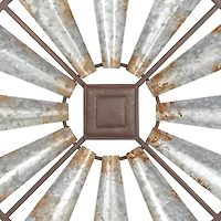 Silver Farmhouse Decorative Windmill Wall Accent