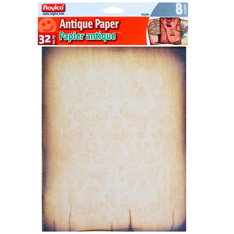 Roylco® 8.5" x 11" Antique Paper, 2 Packs of 32 Sheets