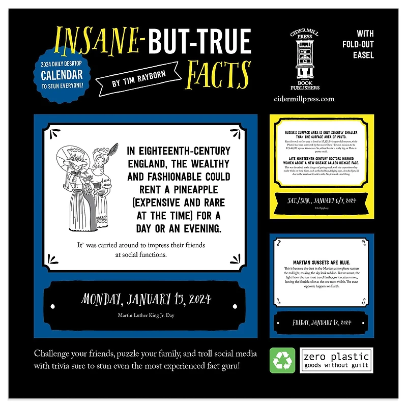 TF Publishing 2024 Insane But True Daily Desktop Calendar