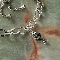 Silver Plated Fish Charm by Bead Landing™