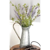 12" Iron Farmhouse Decorative Pitcher Vase