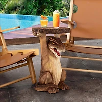 Design Toscano 20" Tyrant T-Rex Sculptural Dinosaur Side Table