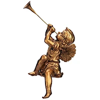 Design Toscano 13.5" Trumpeting Angels of St. Peters Square Girl Statue