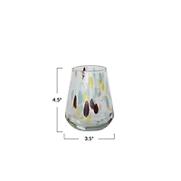 Hello Honey® 12.5oz. Blown Confetti Drinking Glasses, 6ct.