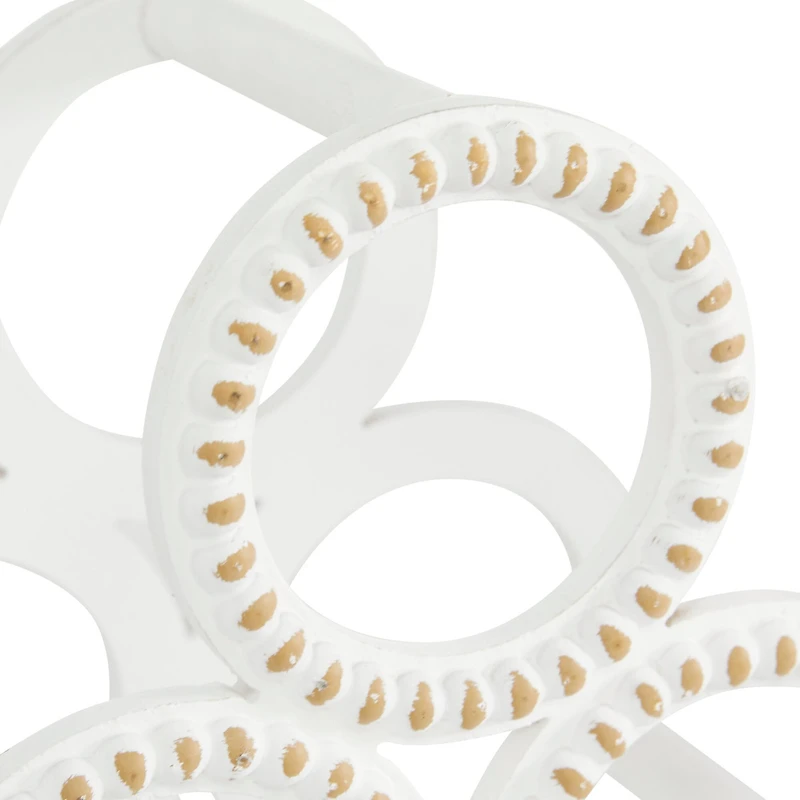 11" White Wood Farmhouse Wine Rack