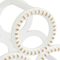 11" White Wood Farmhouse Wine Rack