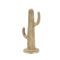 Gold Polystone Cactus Sculpture Set