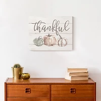 Thankful Fall Pumpkins Canvas Wall Art