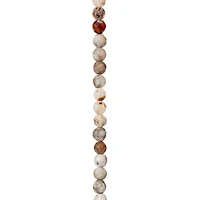 12 Pack: Natural Agate Round Beads, 6mm by Bead Landing™