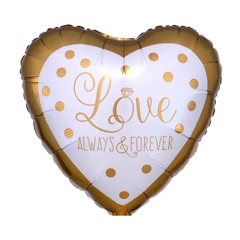 17" Wedding Always & Forever Foil Balloon