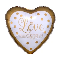 17" Wedding Always & Forever Foil Balloon