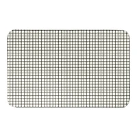 Designs Direct Dark On Light Grid Bath Mat, 34" x 21"