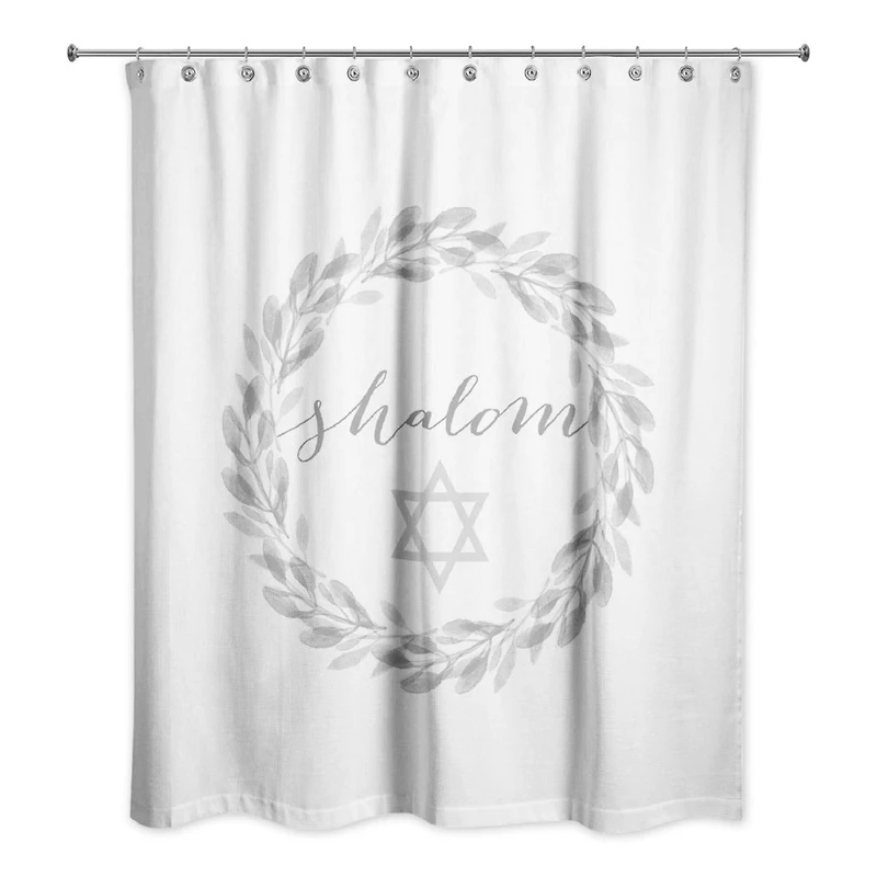 Shalom Wreath Shower Curtain