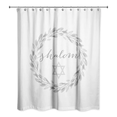 Shalom Wreath Shower Curtain