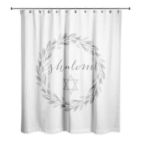 Shalom Wreath Shower Curtain