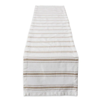 DII® 108" Stone Zig Dobby Stripe Table Runner