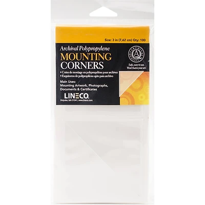 Lineco® 3" Clear Polypropylene Photo Mounting Corners