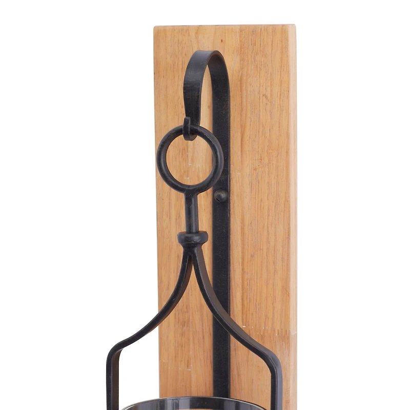 Black Poplar Farmhouse Wall Sconce, 6" x 6" x 7"