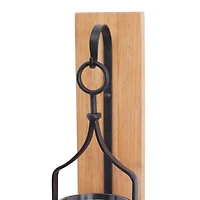 Black Poplar Farmhouse Wall Sconce, 6" x 6" x 7"