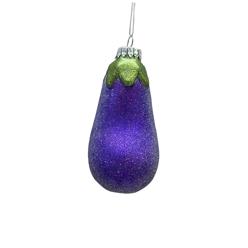 4" Eggplant Glass Ornament by Ashland®
