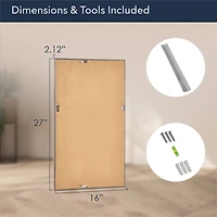 Head West 27.5" Bronze & Copper Oil-Rubbed Framed Wall Mirror