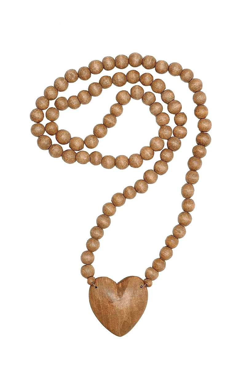 Hello Honey® Hand Carved Wood Beads with Heart